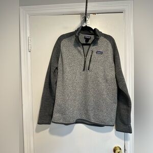 EUC Patagonia SzM Better Sweater  Two Tone Gray Fleece 1/4 Zip Pullover Gorpcore